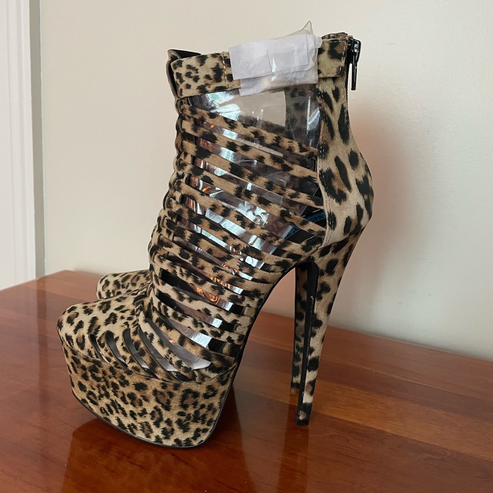 Penny Sue Leopard Platform Heels